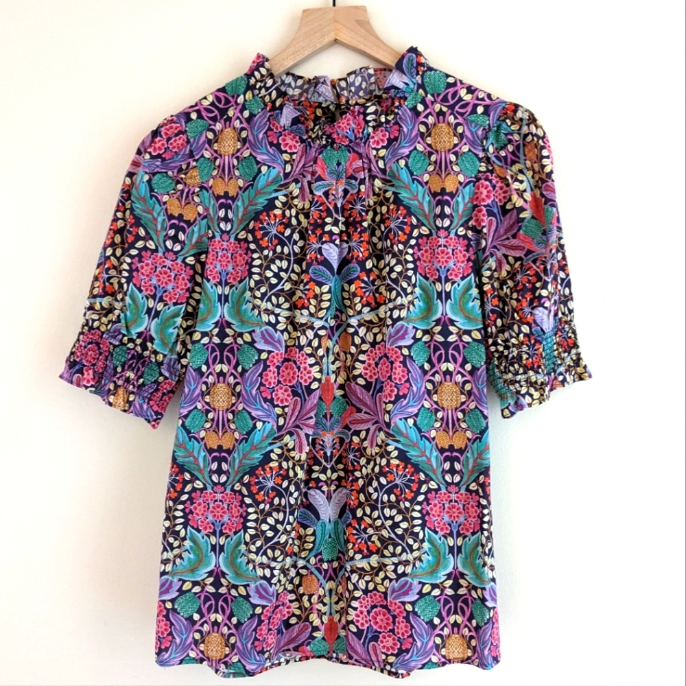 J. Crew Puff-sleeve top in Liberty® Elm House floral - Small